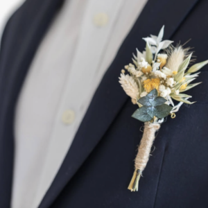 Boutonnière fleurs stabilisées N°2