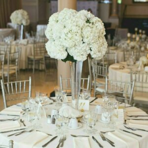 Décoration de mariage : les hortensias blancs